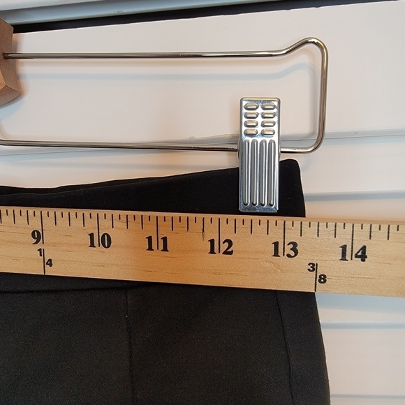 1.STATE‎ Front Slit Ankle Pants Seamed Black Women's Sz Small Minimalist Classic - Picture 8 of 13